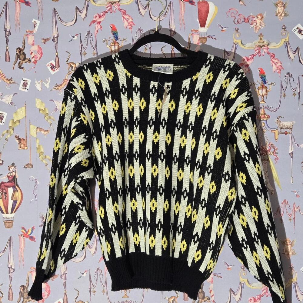 Black and yellow vintage 80s